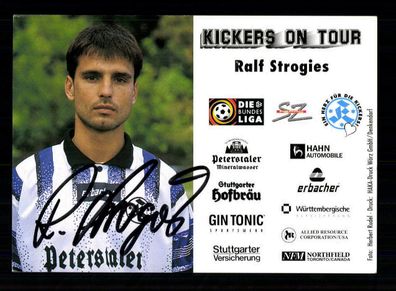 Ralf Strogies Autogrammkarte Stuttgarter Kickers 1996-97 Original Signiert