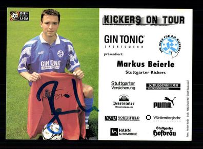 Markus Beierle Autogrammkarte Stuttgarter Kickers 1997-98 Original Signiert