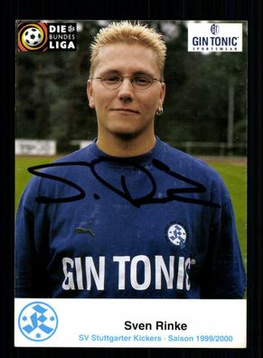 Sven Rinke Autogrammkarte Stuttgarter Kickers 1999-00 Original Signiert