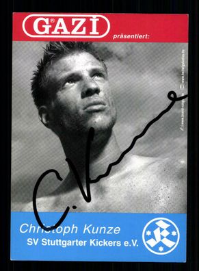 Christoph Kunze Autogrammkarte Stuttgarter Kickers 2002-03 Original Signiert