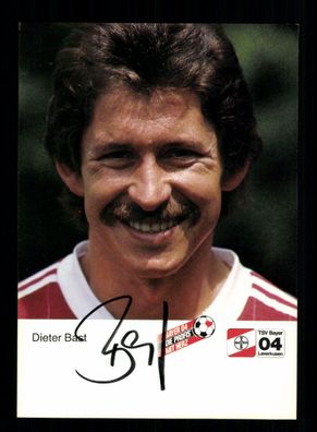 Dieter Bast Autogrammkarte Bayer Leverkusen 1984-85 1. Karte Original Signiert