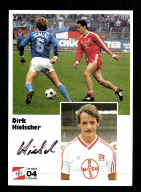 Dirk Hielscher Autogrammkarte Bayer Leverkusen 1986-87 Original Signiert