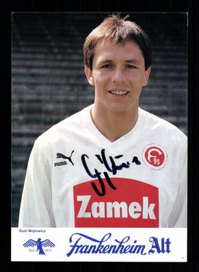 Rudi Wojtowicz Autogrammkarte Fortuna Düsseldorf 1988-89 Orginal Signiert