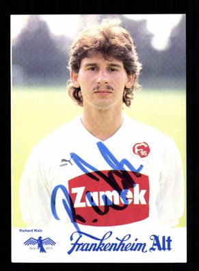 Richard Walz Autogrammkarte Fortuna Düsseldorf 1989-90 Orginal Signiert