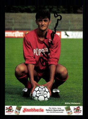 Midhat Gluhacevic Autogrammkarte SC Freiburg 1991-92 Orginal Signiert