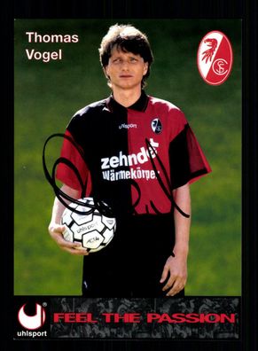 Thomas Vogel Autogrammkarte SC Freiburg 1996-97 Orginal Signiert