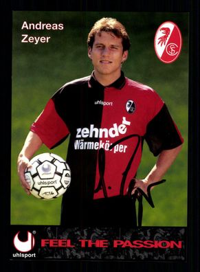Andreas Zeyer Autogrammkarte SC Freiburg 1996-97 Orginal Signiert