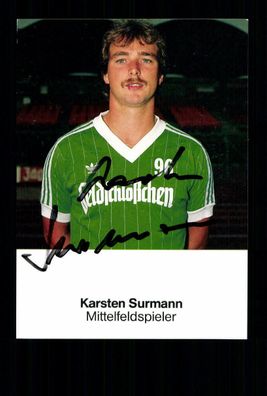 Karsten Surmann Autogrammkarte Hannover 96 1984-85 Orginal Signiert