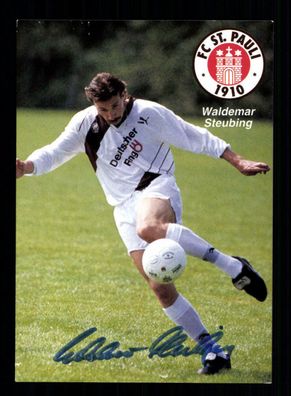 Waldemar Steubing Autogrammkarte FC St. Pauli Hamburg 1990-91 Orginal Signiert