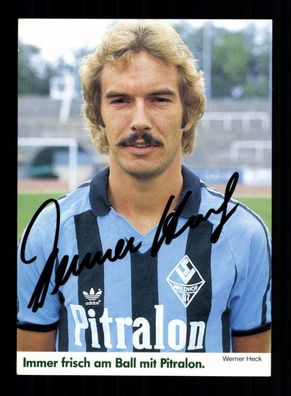 Werner Heck Autogrammkarte SV Waldhof Mannheim 1984-85 Orginal Signiert