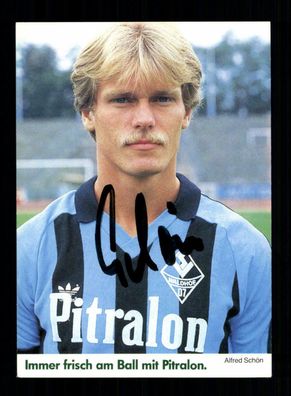 Alfred Schön Autogrammkarte SV Waldhof Mannheim 1984-85 Orginal Signiert