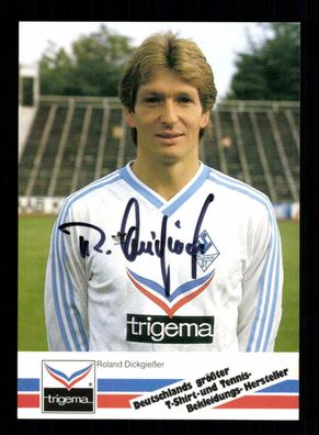 Roland Dickgießer Autogrammkarte SV Waldhof Mannheim 1986-87 Orginal Signiert