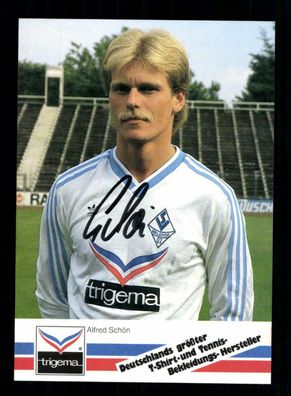 Alfred Schön Autogrammkarte SV Waldhof Mannheim 1986-87 Orginal Signiert