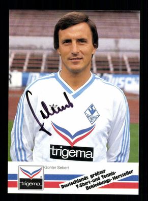 Günter Sebert Autogrammkarte SV Waldhof Mannheim 1986-87 Orginal Signiert