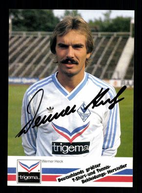 Werner Heck Autogrammkarte SV Waldhof Mannheim 1986-87 Orginal Signiert