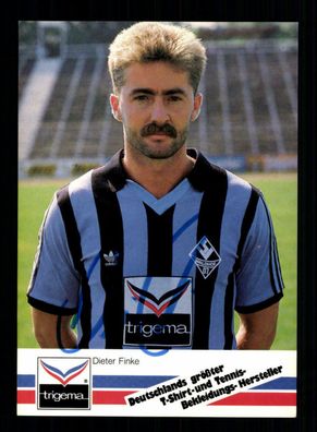 Dieter Finke Autogrammkarte SV Waldhof Mannheim 1987-88 Orginal Signiert