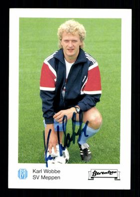 Karl Wobbe Autogrammkarte SV Meppen 1988-89 Orginal Signiert