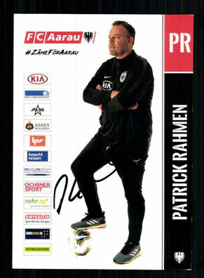 Patrick Rahmen Autogrammkarte FC Aarau 2019-20 Original Signiert