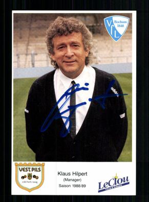 Klaus Hilpert Autogrammkarte VFL Bochum 1988-89 Original Signiert