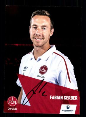 Fabian Gerber Autogrammkarte 1 FC Nürnberg 2019-20 Original Signiert