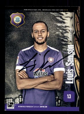 Louis Samson Autogrammkarte FC Erzgebirge Aue 2019-20 Original Signiert