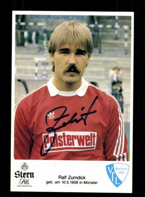Ralf Zumdick Autogrammkarte VFL Bochum 1985-86 Original Signiert
