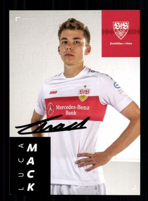 Luca Mack Autogrammkarte VFB Stuttgart 2019-20 Original Signiert