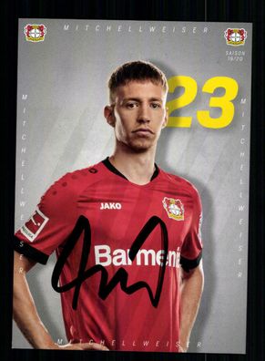 Mitchel Weiser Autogrammkarte Bayer Leverkusen 2019-20 Original Signiert