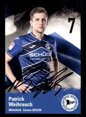 Patrick Weihrauch Autogrammkarte Arminia Bielefeld 2019-20 Original Signiert