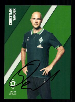 Christian Vander Autogrammkarte Werder Bremen 2019-20 Original Signiert