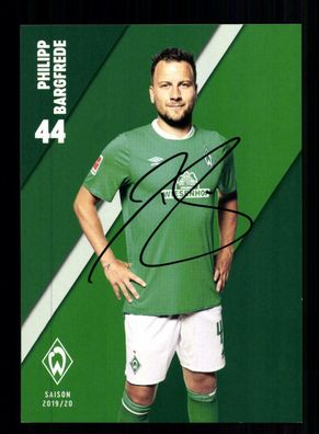 Philipp Bargfrede Autogrammkarte Werder Bremen 2019-20 Original Signiert