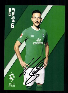 Kevin Möhwald Autogrammkarte Werder Bremen 2019-20 Original Signiert