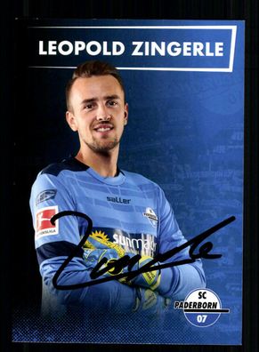 Leopold Zingerle Autogrammkarte SC Paderborn 2019-20 Original Signiert