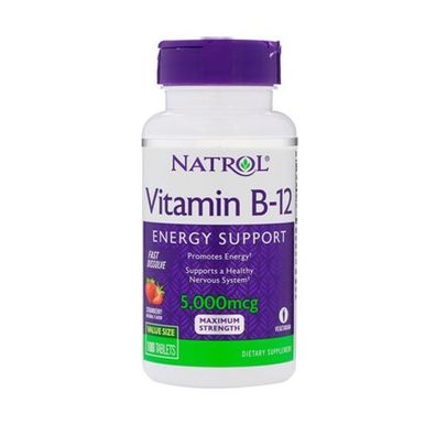 Natrol Vitamin B12 5000mcg Fast Dissolve (100) Strawberry