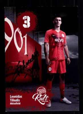 Leonidas Tiliudis Autogrammkarte Kickers Offenbach 2019-20 Original Signiert