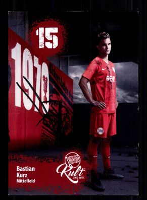 Bastian Kurz Autogrammkarte Kickers Offenbach 2019-20 Original Signiert