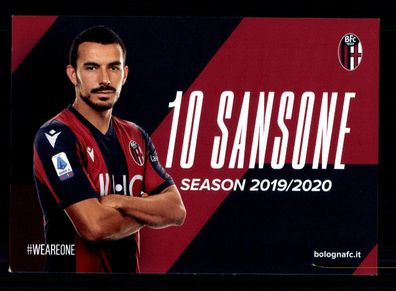 Nicola Sansone Autogrammkarte FC Bologna 2019-20