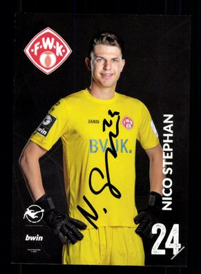 Nico Stephan Autogrammkarte Würzburger Kickers 2019-20 Original Signiert
