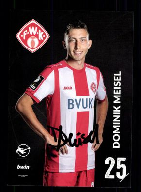 Dominik Meisel Autogrammkarte Würzburger Kickers 2019-20 Original Signiert