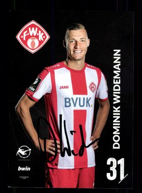Dominik Widemann Autogrammkarte Würzburger Kickers 2019-20 Original Signiert