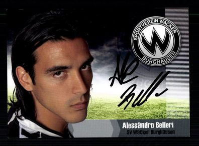 Alessandro Belleri Autogrammkarte Wacker Burghausen 2008-09 Original Signiert