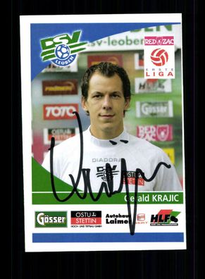 Gerald Krajic Autogrammkarte DSV Leoben 2005-06 Original Signiert