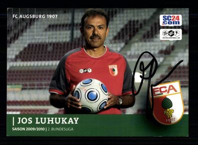 Jos Luhukay Autogrammkarte FC Augsburg 2009-10 Original Signiert