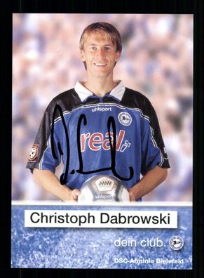 Christoph Dabrowski Autogrammkarte Arminia Bielefeld 2001-02 Original Signiert