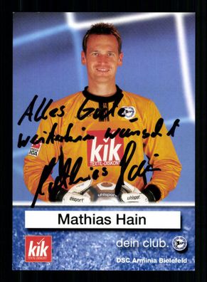 Mathias Hain Autogrammkarte Arminia Bielefeld 2002-03 Original Signiert