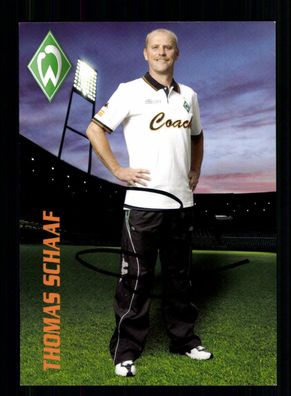 Thomas Schaaf Autogrammkarte Werder Bremen 2008-09 Original Signiert