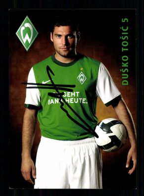 Dusko Tosic Autogrammkarte Werder Bremen 2009-10 Original Signiert