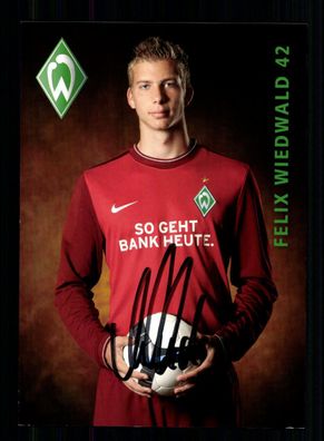 Felix Wiedwald Autogrammkarte Werder Bremen 2009-10 Original Signiert