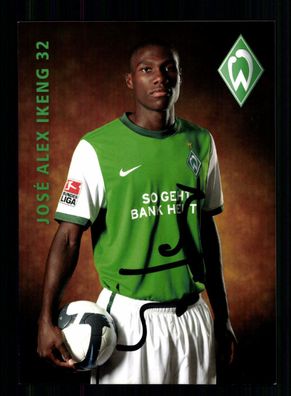 Jose Alex Ikeng Autogrammkarte Werder Bremen 2009-10 Original Signiert