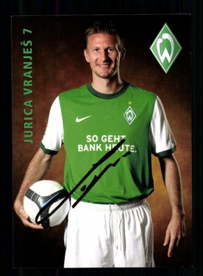 Jurica Vranjes Autogrammkarte Werder Bremen 2009-10 Original Signiert